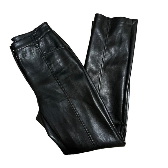 Aritzia Wilfred Rebel Faux Leather Straight Leg Pants Size 2 - Picture 8 of 15